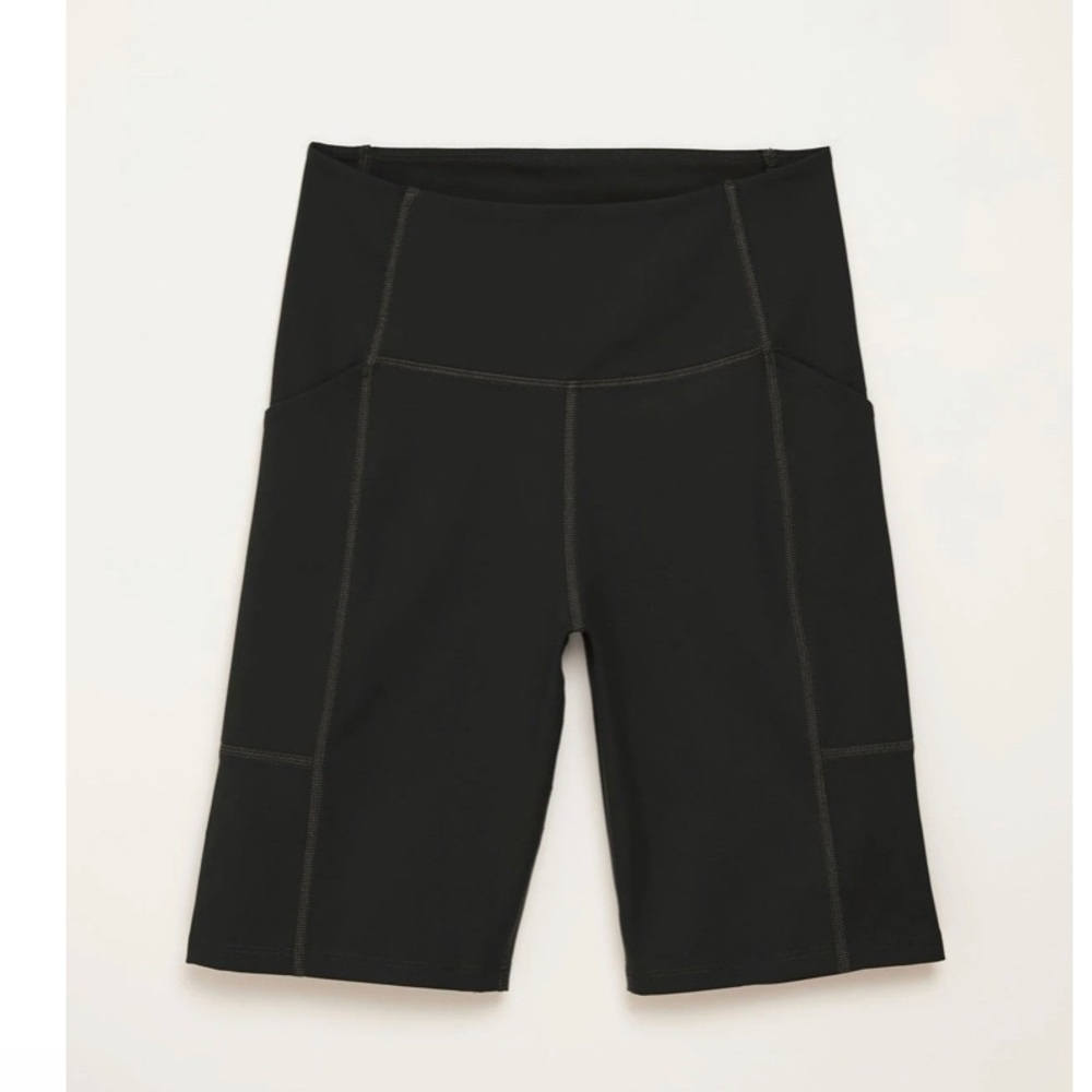 Black High-Rise Pocket Bike Short